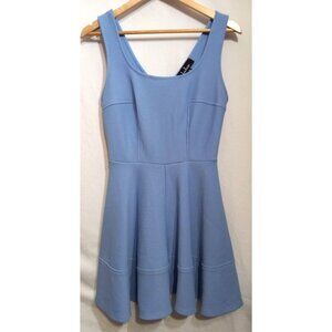 Lulu's Womens Medium Sleeveless Scoop Neck Fit & Flare Knee Length Blue Dress